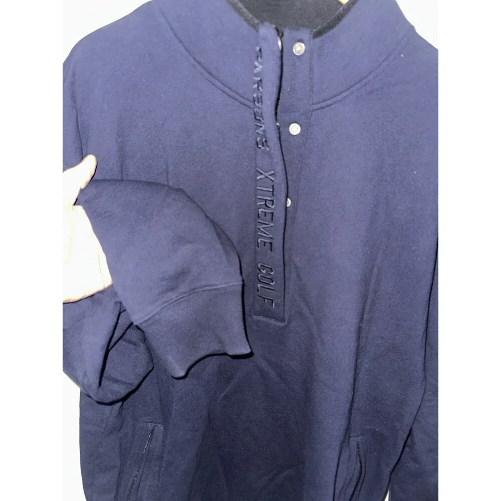 PXG Parsons Extreme Golf Dark Blue 1/2 Zip Button Pullover Golf Jacket XL BNWOT